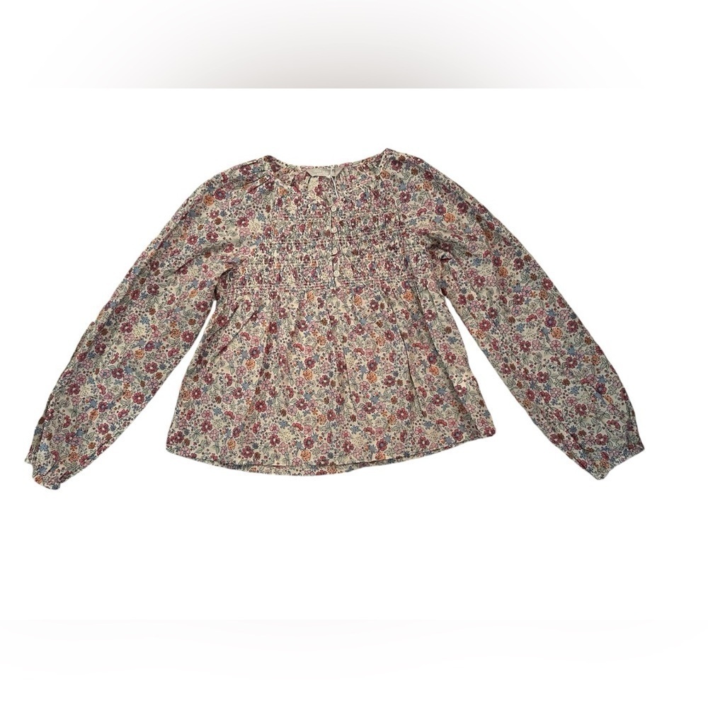 John Lewis & Partners Girls Size 11 NWT Floral Long Sleeve Blouse with Buttons
